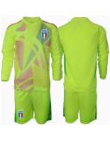 Italia Keeper Hjemmedraktsett Barn EM 2024 Lange ermer (+ bukser)